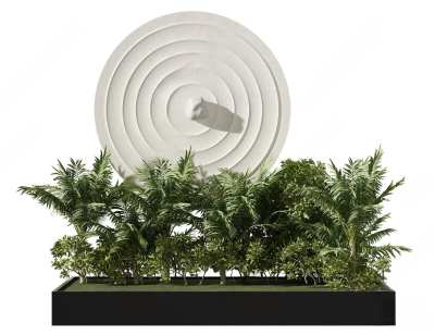 现代植物堆3D模型下载